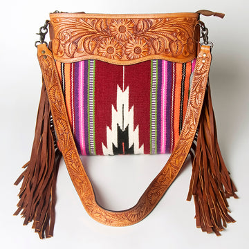 American Darling Signature Crossbody Hand Tooled Saddle Blanket Genuine Leather Women Bag Western Handbag Purse
